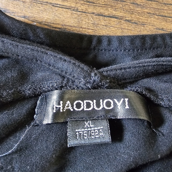 Haoduoyi Saige Black Plunge Strappy Bodysuit Size Womens XL NEW with Tags - Picture 12 of 13